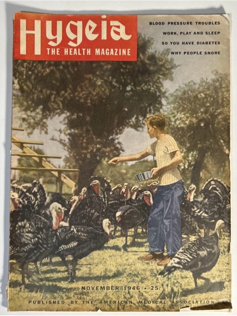 Hygeia Health Magazine November 1946 AMA Diabetes, Blood Pressure -Coke,Ovaltine